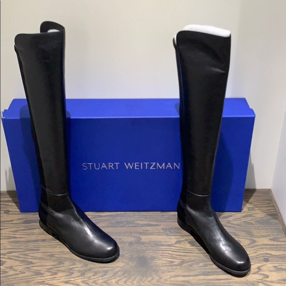 Stuart weitzman 5050 black Napa boot